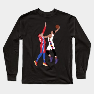 Spencer Dinwiddie Dunk on Tobias Harris Long Sleeve T-Shirt